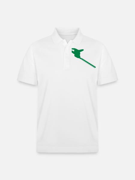 Elektro-Heckenschere_e1 - Stanley/Stella Unisex Bio-Poloshirt PREPSTER - Weiß