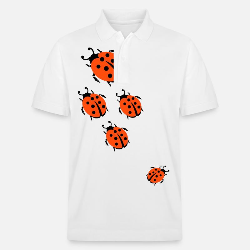 ladybug - marienkaefer - Stanley/Stella Unisex Bio-Poloshirt PREPSTER - Weiß