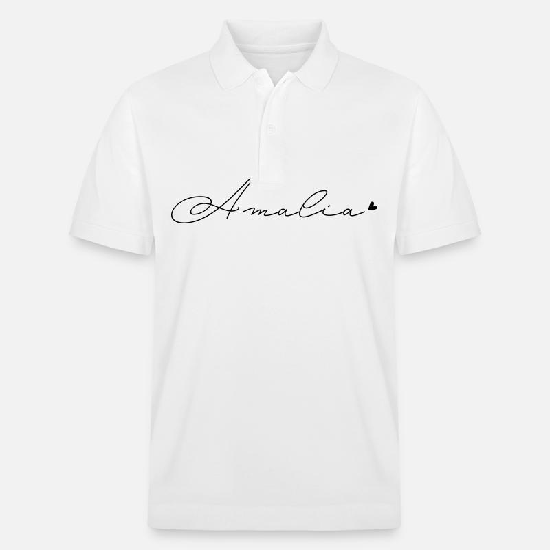 Name Amalia - Stanley/Stella Unisex Bio-Poloshirt PREPSTER - Weiß