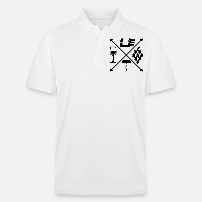 Wein - Stanley/Stella Unisex Bio-Poloshirt PREPSTER - Weiß