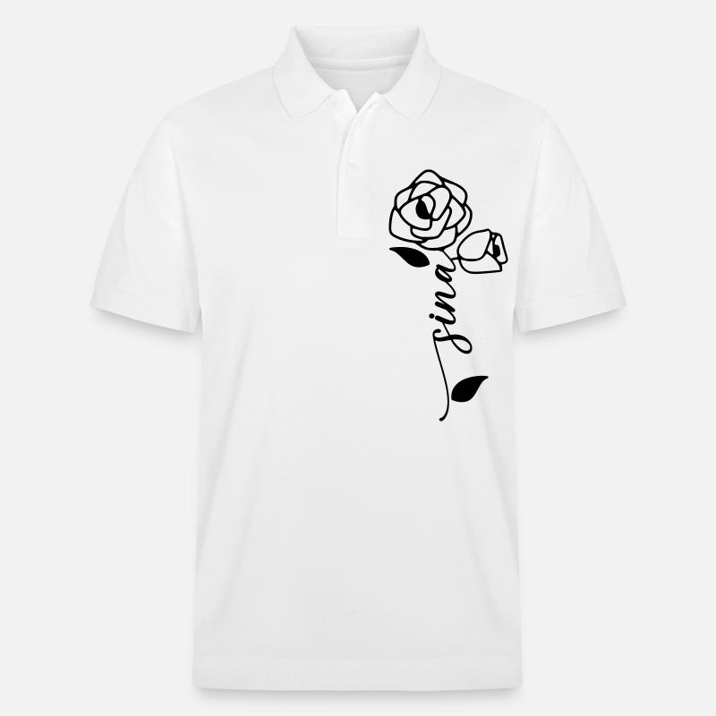 Sina Nom Prénom Nom Fleur - Polo PREPSTER bio Stanley/Stella Unisexe - blanc