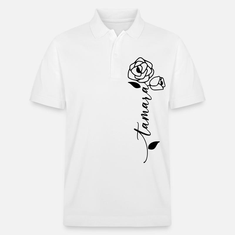 Tamara Nom Prénom Nom Fleur - Polo PREPSTER bio Stanley/Stella Unisexe - blanc