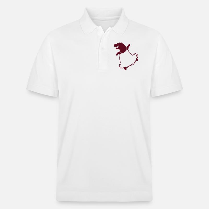 tanzendes Nilpferd im Kleid - Stanley/Stella Unisex Bio-Poloshirt PREPSTER - Weiß