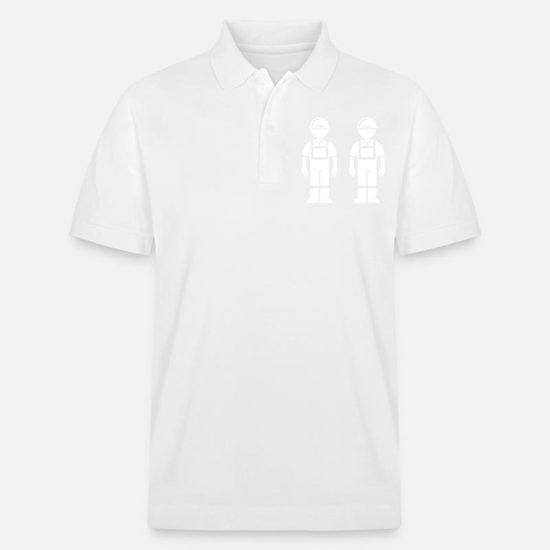 Bauarbeiter Team - Stanley/Stella Unisex Bio-Poloshirt PREPSTER - Weiß