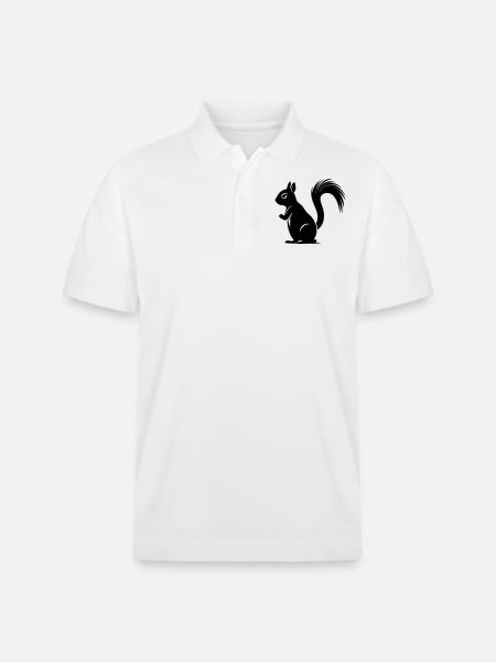 squirrel - Stanley/Stella Unisex Organic Polo Shirt PREPSTER - white