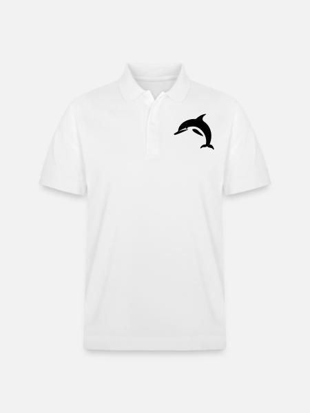 Dolphin - Stanley/Stella Unisex Organic Polo Shirt PREPSTER - white