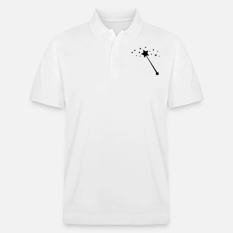 zauberstab_01 - Stanley/Stella Unisex Bio-Poloshirt PREPSTER - Weiß