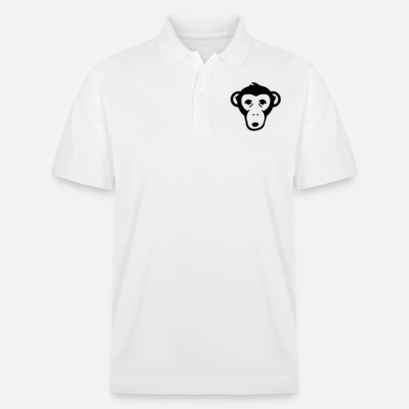monkey_1_f1 - Stanley/Stella Unisex Bio-Poloshirt PREPSTER - Weiß
