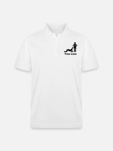 true love - Stanley/Stella Unisex Organic Polo Shirt PREPSTER - white
