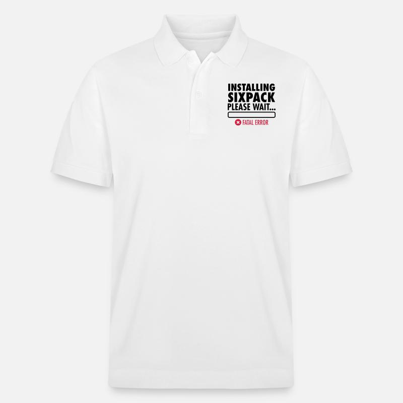 Installing Sixpack (Fatal Error) - Stanley/Stella Unisex Bio-Poloshirt PREPSTER - Weiß