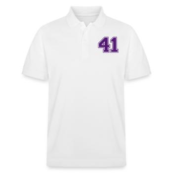 41 - Stanley/Stella Unisex Bio-Poloshirt PREPSTER - Weiß - Vorne - Roxy (174cm) & Andy (188cm)