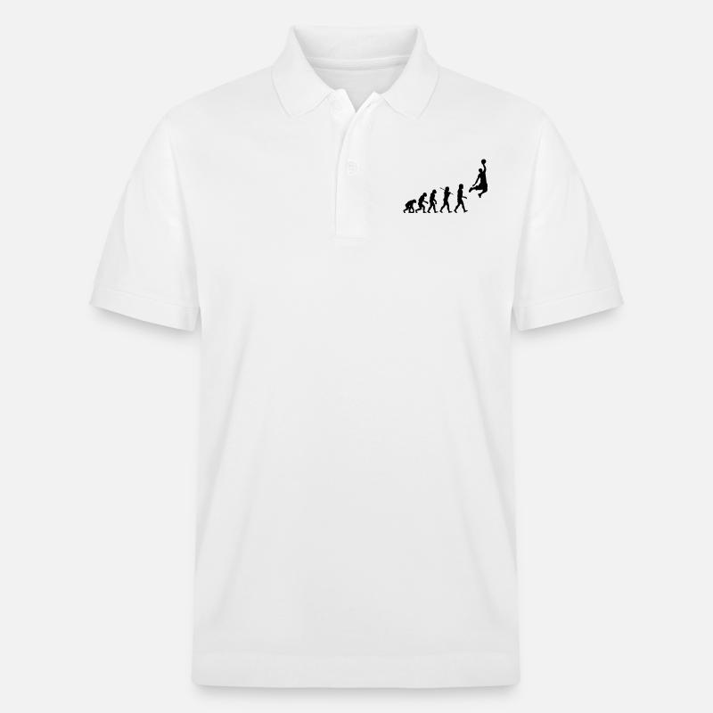 Basketball Dunk Evolution - Polo PREPSTER bio Stanley/Stella Unisexe - blanc