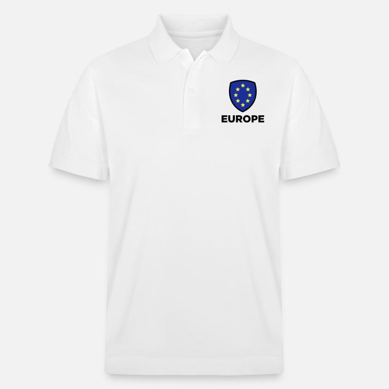 Le drapeau européen Union - Polo PREPSTER bio Stanley/Stella Unisexe - blanc
