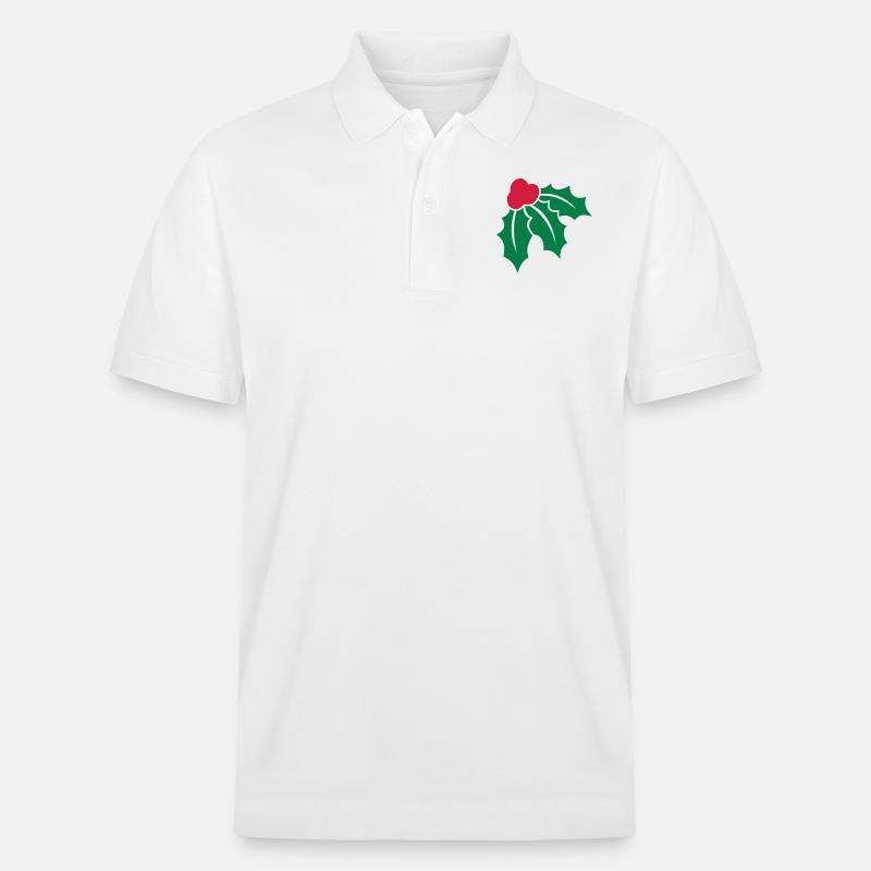 Weihnachtsstechpalme 2 - Stanley/Stella Unisex Bio-Poloshirt PREPSTER - Weiß