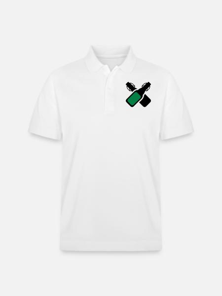 Alkohol - Bierflaschen - Stanley/Stella Unisex Bio-Poloshirt PREPSTER - Weiß
