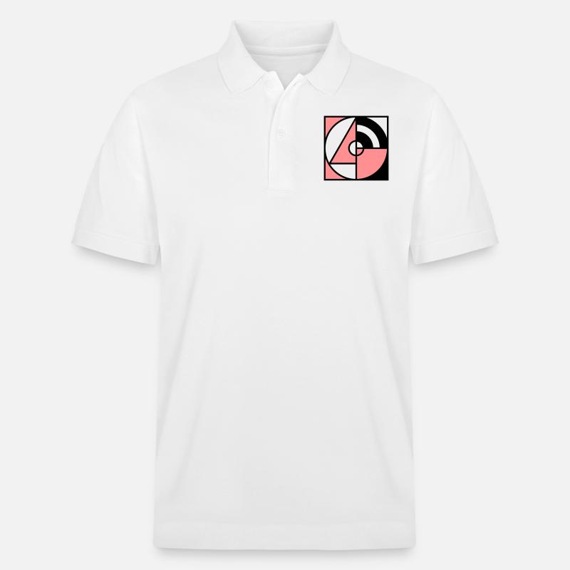 Geometrie Quadrat - Stanley/Stella Unisex Bio-Poloshirt PREPSTER - Weiß