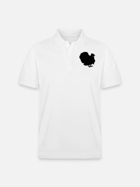 Dinde de Thanksgiving Silhouette - Polo PREPSTER bio Stanley/Stella Unisexe - blanc