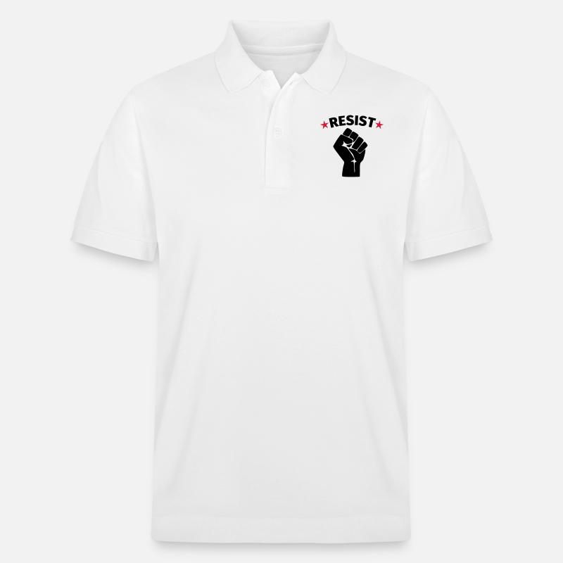 Faust Widerstand Protest - Stanley/Stella Unisex Bio-Poloshirt PREPSTER - Weiß