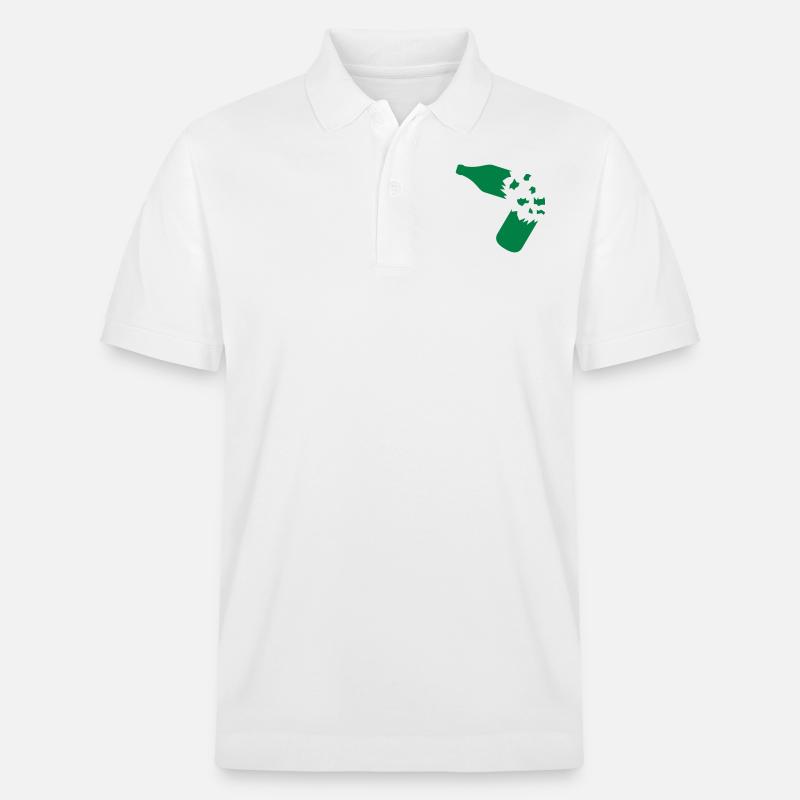 broken_bottle - Stanley/Stella Unisex Bio-Poloshirt PREPSTER - Weiß