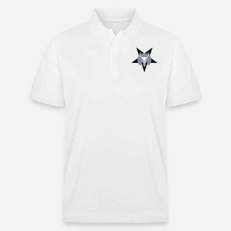 goat head star - Stanley/Stella Unisex Bio-Poloshirt PREPSTER - Weiß