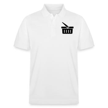 shopping basket | Einkaufskorb - Stanley/Stella Unisex Bio-Poloshirt PREPSTER - Weiß - Vorne - Roxy (174cm) & Andy (188cm)