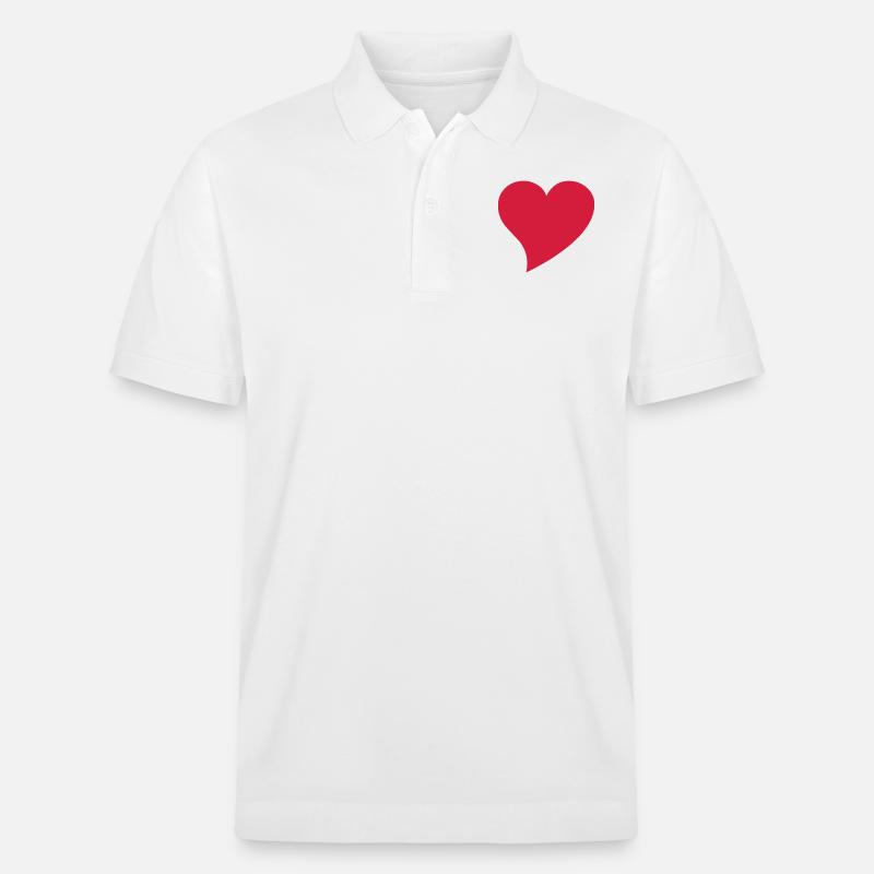 herz - Stanley/Stella Unisex Bio-Poloshirt PREPSTER - Weiß