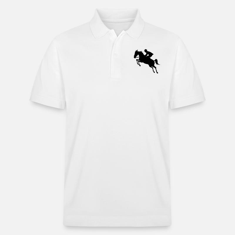 Reiter Springen - Stanley/Stella Unisex Bio-Poloshirt PREPSTER - Weiß