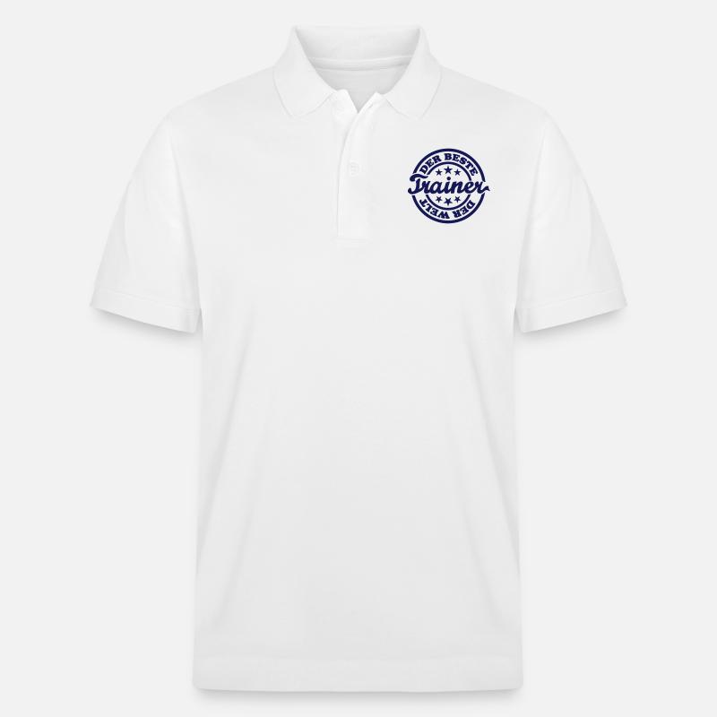 Bester Trainer (Stempel) - Stanley/Stella Unisex Bio-Poloshirt PREPSTER - Weiß