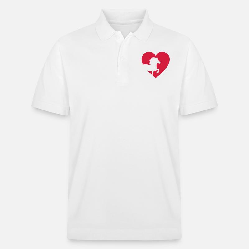 Islandpferd - Stanley/Stella Unisex Bio-Poloshirt PREPSTER - Weiß