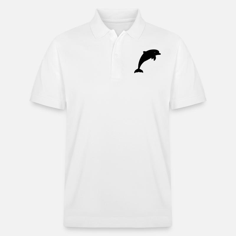 Illustration de dauphin - Polo PREPSTER bio Stanley/Stella Unisexe - blanc