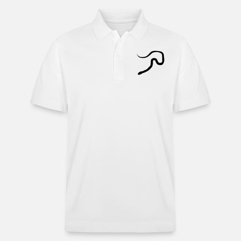 schlange silhouette - Stanley/Stella Unisex Bio-Poloshirt PREPSTER - Weiß