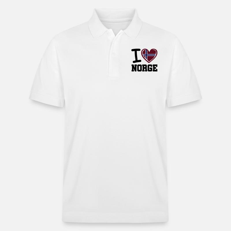 i love norge - Stanley/Stella Unisex Bio-Poloshirt PREPSTER - Weiß