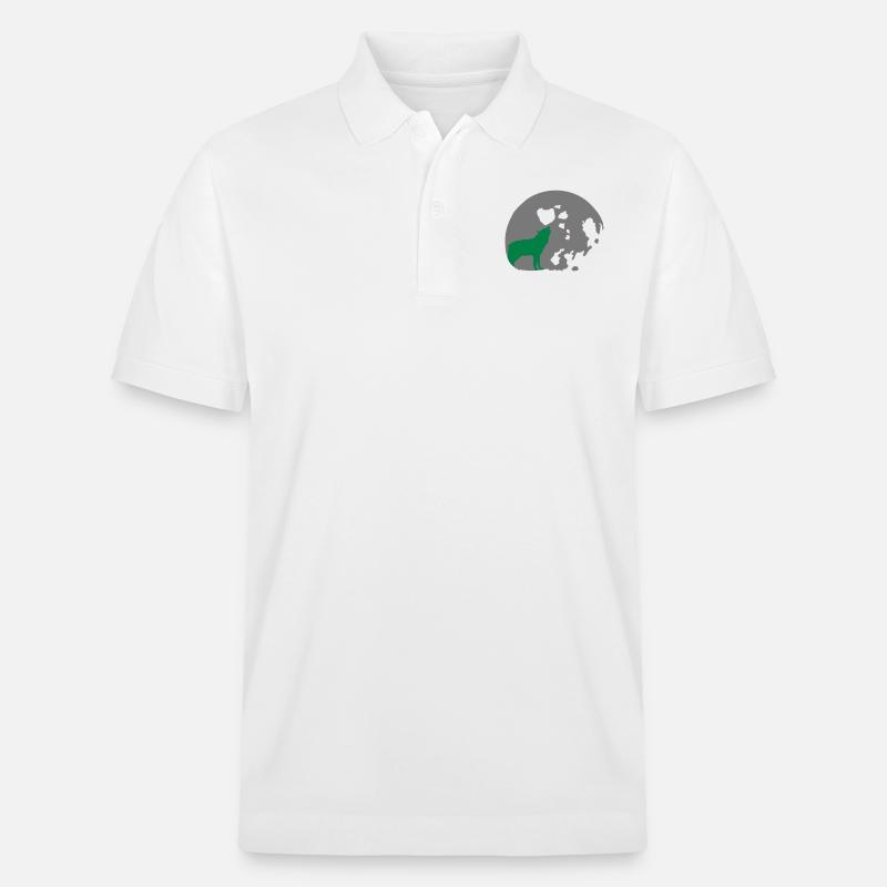 full moon - Stanley/Stella Unisex Bio-Poloshirt PREPSTER - Weiß
