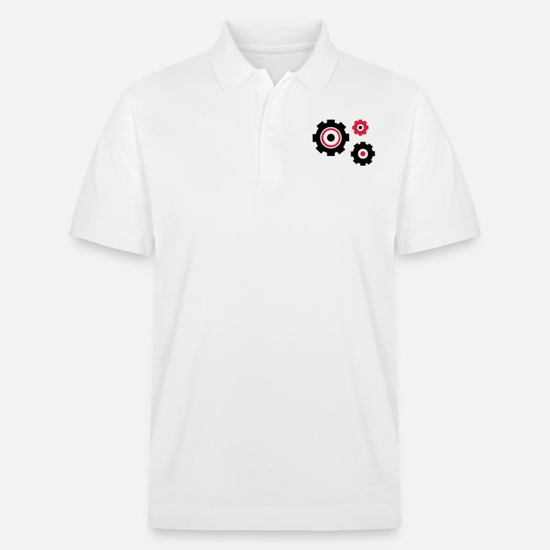 zahnraeder_2 - Stanley/Stella Unisex Bio-Poloshirt PREPSTER - Weiß