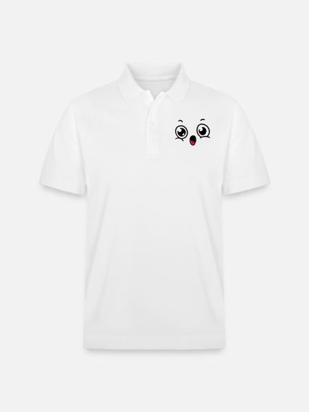Face Costume - Stanley/Stella Unisex Organic Polo Shirt PREPSTER - white