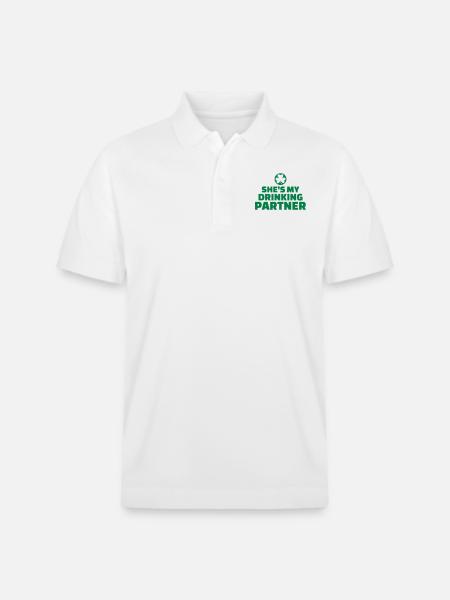 Drinking partner - Stanley/Stella Unisex Organic Polo Shirt PREPSTER - white
