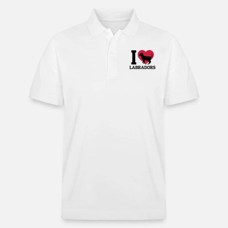 I love Labradors - Polo PREPSTER bio Stanley/Stella Unisexe - blanc