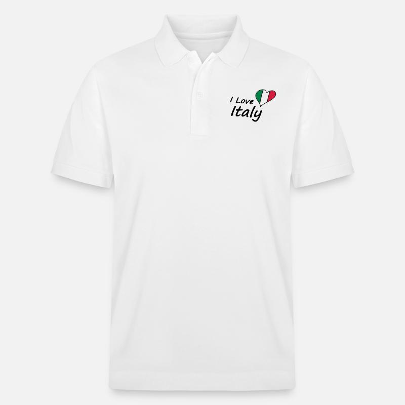 J'aime l'Italie - Polo PREPSTER bio Stanley/Stella Unisexe - blanc