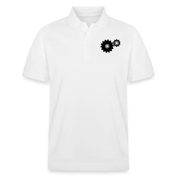 Zahnräder - Stanley/Stella Unisex Bio-Poloshirt PREPSTER - Weiß - Vorne - Roxy (174cm) & Andy (188cm)