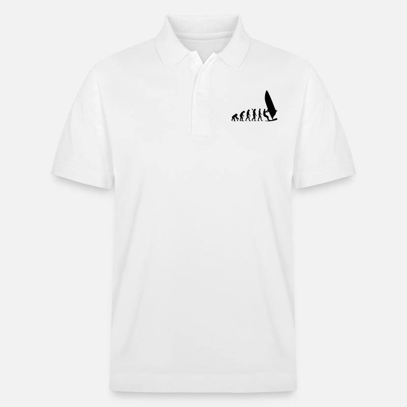 Evolution Windsurfen - Stanley/Stella Unisex Bio-Poloshirt PREPSTER - Weiß