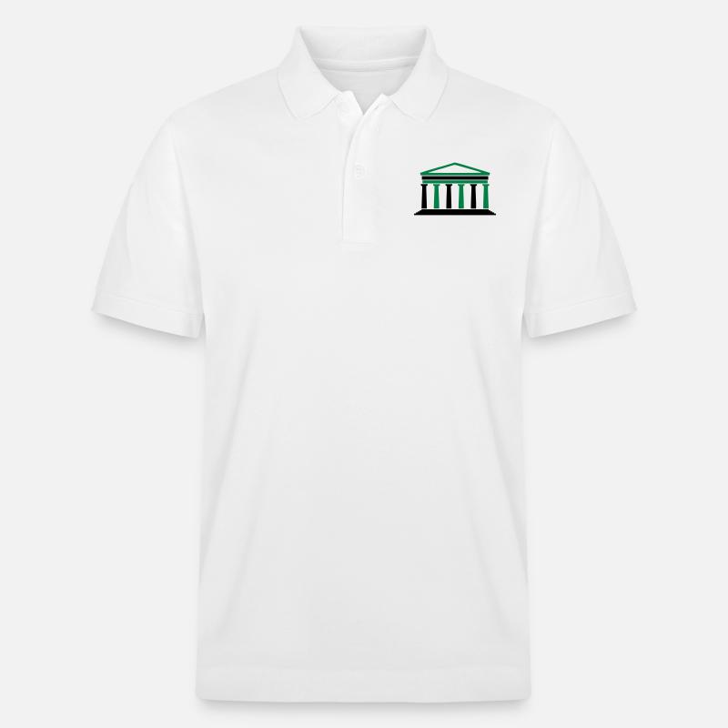 Athen Gebäude - Stanley/Stella Unisex Bio-Poloshirt PREPSTER - Weiß