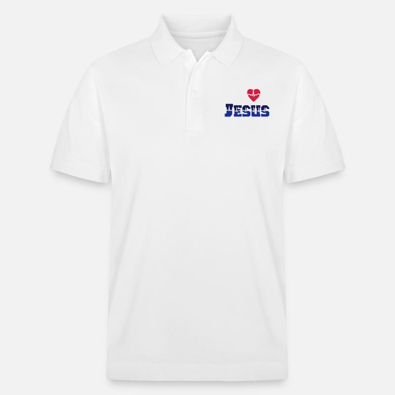Jesus liebt ... - Stanley/Stella Unisex Bio-Poloshirt PREPSTER - Weiß