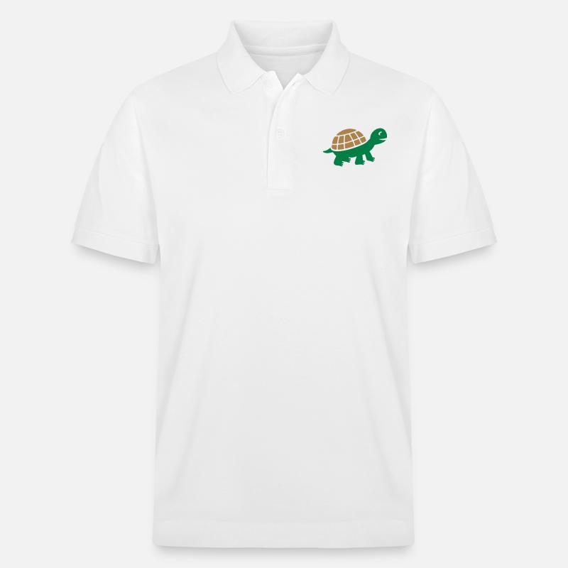 Niedliche Schildkröte Geschenk - Stanley/Stella Unisex Bio-Poloshirt PREPSTER - Weiß