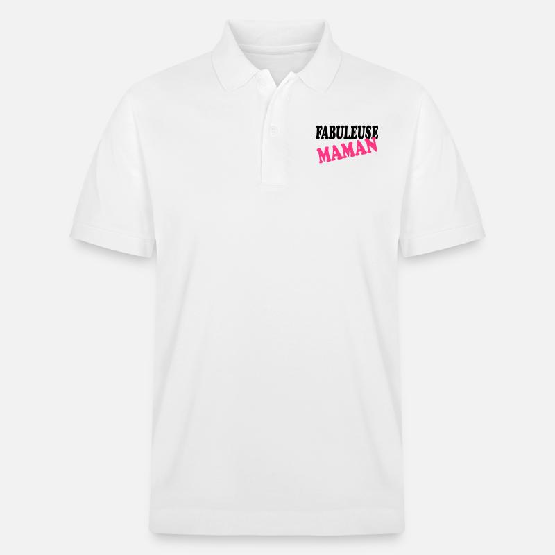 FABULEUSE MAMAN - Polo PREPSTER bio Stanley/Stella Unisexe - blanc