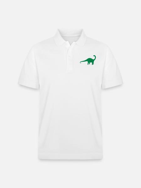 Dinosaur Apatosaurus - Stanley/Stella Unisex Organic Polo Shirt PREPSTER - white