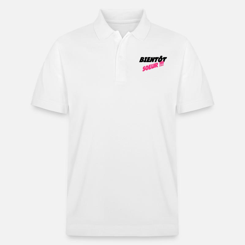 Bald eine SCHWESTER - Stanley/Stella Unisex Bio-Poloshirt PREPSTER - Weiß