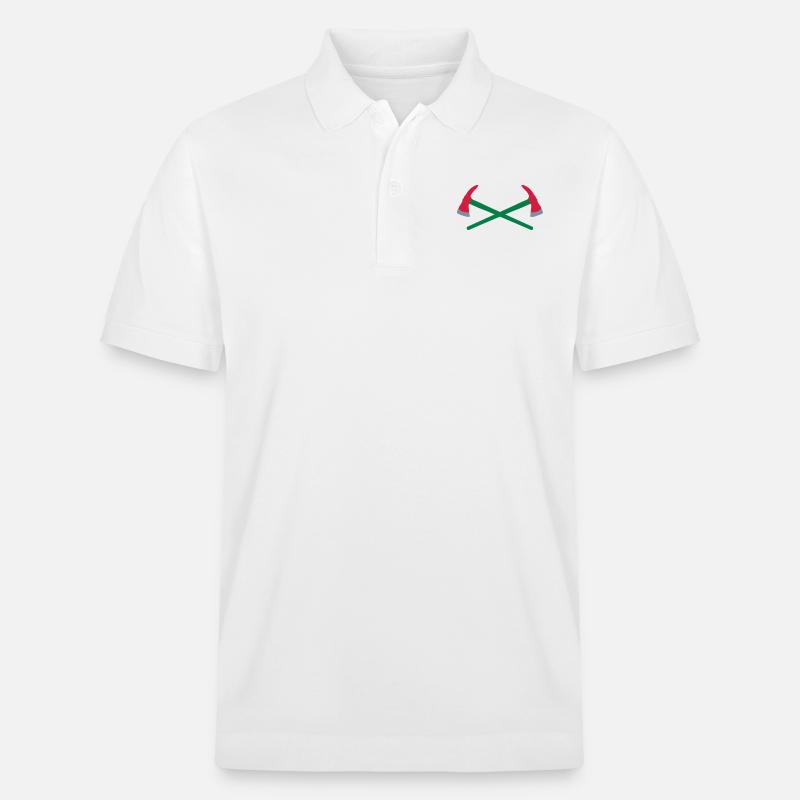 Hache de pompier croisée - Polo PREPSTER bio Stanley/Stella Unisexe - blanc