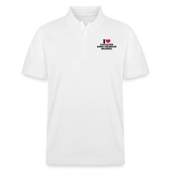 Cavalier King Charles Spaniel - Stanley/Stella Unisex Bio-Poloshirt PREPSTER - Weiß - Vorne - Roxy (174cm) & Andy (188cm)