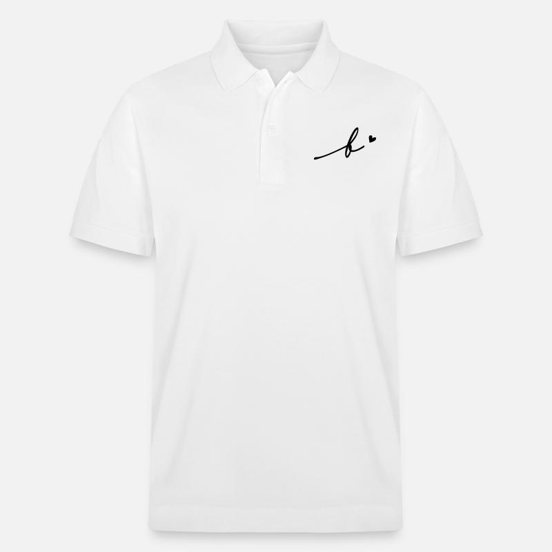 Buchstabe B Schreibschrift - Stanley/Stella Unisex Bio-Poloshirt PREPSTER - Weiß