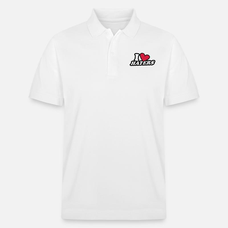 I Love Haters - Stanley/Stella Unisex Bio-Poloshirt PREPSTER - Weiß